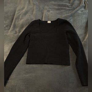 Abercrombie Square Neck Ribbed Sweater